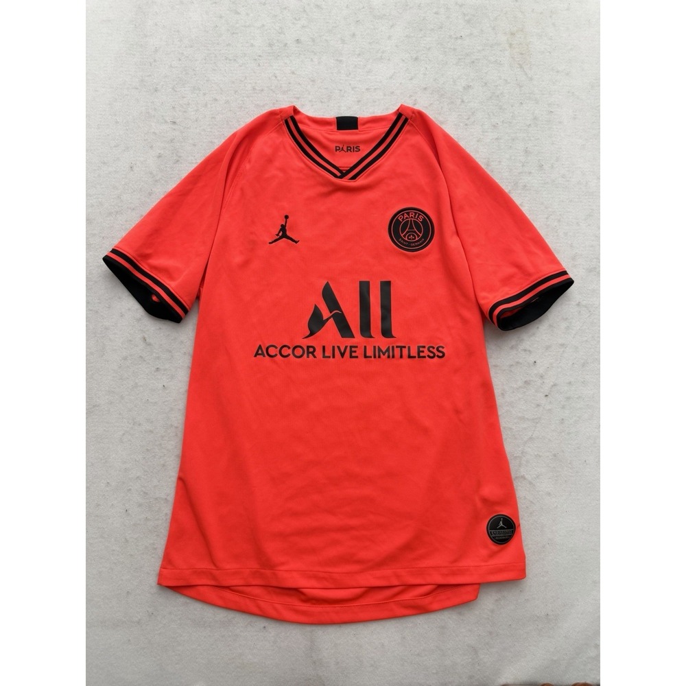AUTHENTIC Nike Air Jordan PSG 2019/20 Away Jersey Infrared Mens L AJ5552-613
